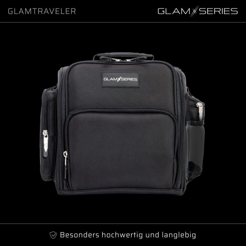 GlamSeries GlamTraveler meikkilaukku, 3 pussukkaa, musta, 340 x 190 x 280 mm