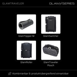 GlamSeries GlamTraveler meikkilaukku, 3 pussukkaa, musta, 340 x 190 x 280 mm