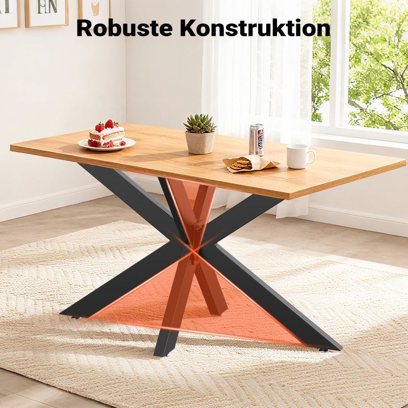 XPOtool pöydänjalat terästä Spider-profiili 98 x 58 x 43 cm, musta