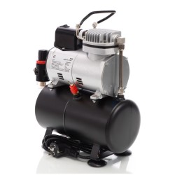AF186 Öljytön airbrush kompressori 2 sylinteriä 3 l säiliö 4 bar start stop automaatti