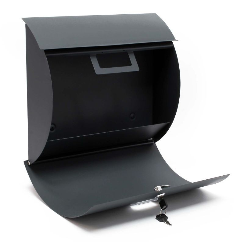 Postilaatikkosarja V17, 2 kpl, antrasiitti, 1000 x 95 x 1200 mm, teräs, jalustalla