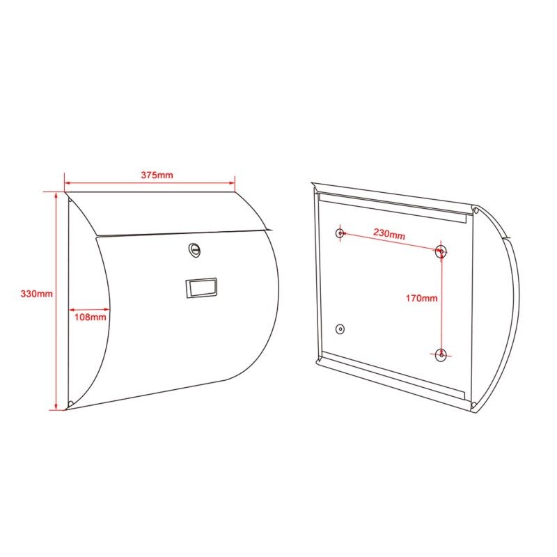 Postilaatikkosarja V17, 2 kpl, antrasiitti, 1000 x 95 x 1200 mm, teräs, jalustalla
