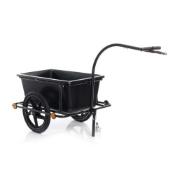 Polkupyörän peräkärry 90 l, 80 kg, 158x69x51 cm, musta