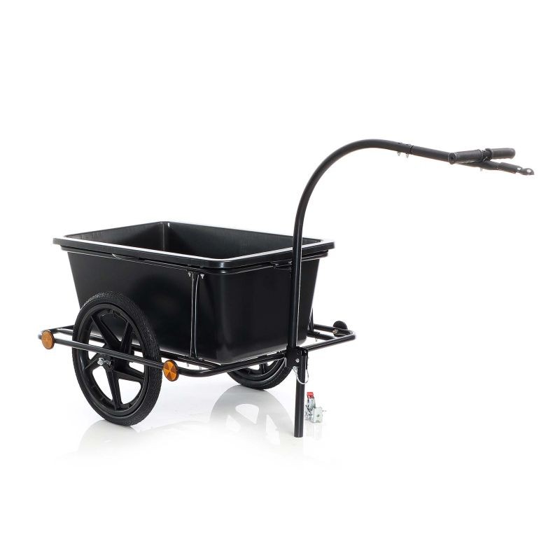 Polkupyörän peräkärry 90 l, 80 kg, 158x69x51 cm, musta
