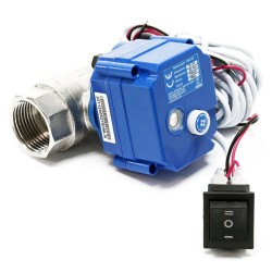 Jätevesiventtiili matkailuautoihin ja vaunuihin 25 mm 12 V hätävapautuksella