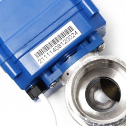Jätevesiventtiili matkailuautoihin ja -vaunuihin, 25 mm, 12 V, hätävapautuksella