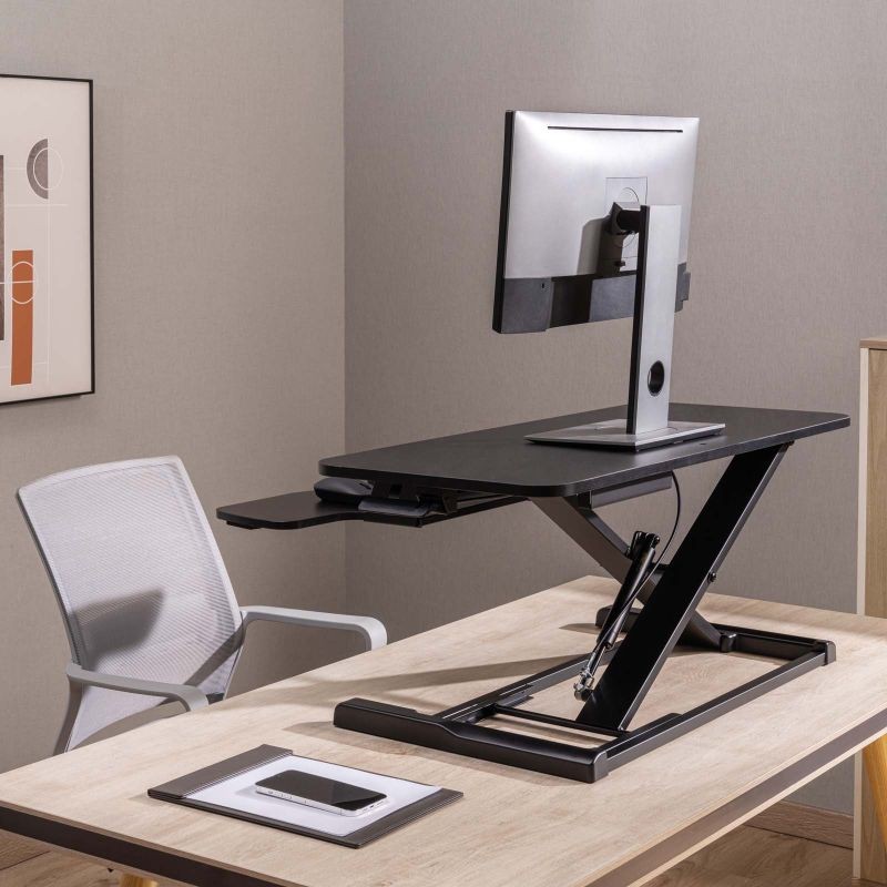 Toboli säädettävä pöytätaso näppäimistötasolla 95x40 cm, musta