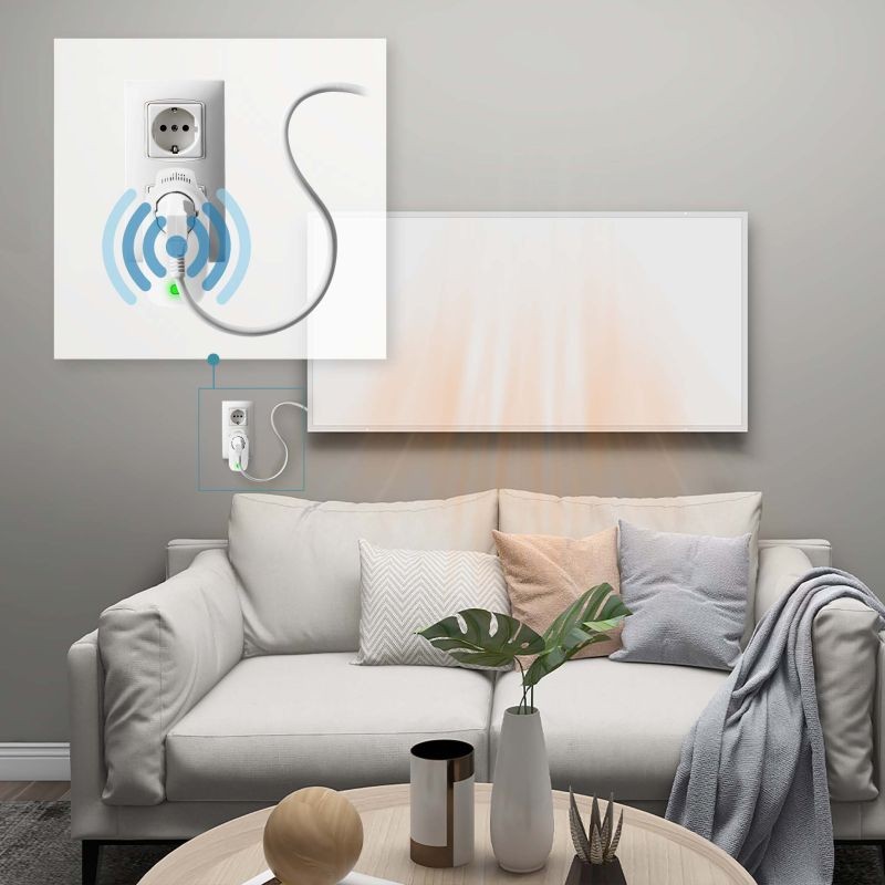 Infrapunapaneelisetti 290 W ja WLAN-termostaatti, 620 x 520 x 15 mm, seinäasennus