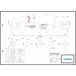 Voimansiirtokardaani T4 1300 1430 mm 460 Nm 540 U min 40 kW 6 hammasta 35 mm pyöreä
