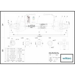 Voimansiirtokardaani T4 1300-1430 mm 460 Nm 540 U/min 40 kW 6 hammasta 35 mm pyöreä