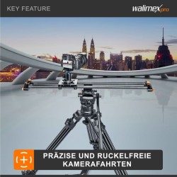 Walimex pro Carbon Video Slider Pro 120 cm videoslideri hiilikuitua
