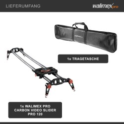 Walimex pro Carbon Video Slider Pro 120 cm videoslideri hiilikuitua