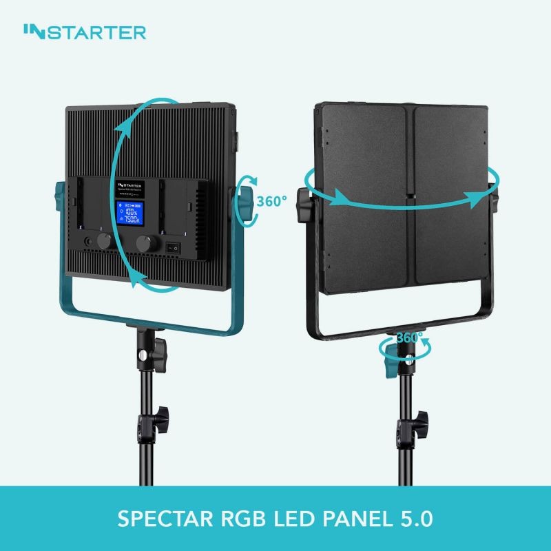 Instarter Spectar RGB LED-paneeli 5.0 60 W, videovalo RGB, 3200-7500 K, sovellusohjaus