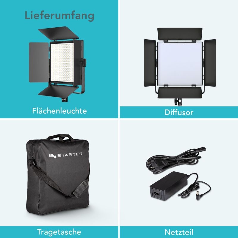 Instarter Spectar RGB LED-paneeli 5.0 60 W, videovalo RGB, 3200-7500 K, sovellusohjaus