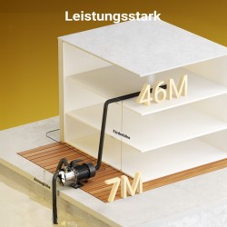JET110S kannettava puutarhapumppu 1100 W 4600 l/h ruostumaton teräs
