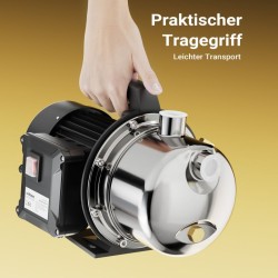 JET110S kannettava puutarhapumppu 1100 W 4600 l/h ruostumaton teräs