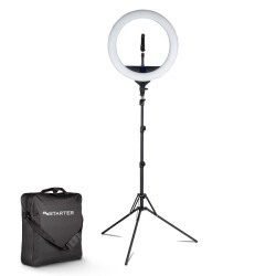 Instarter Spectar 60 W Bi Color LED rengasvalo 48 cm jalustalla