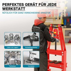 Hydraulinen A-kehyksen prässi 6 t, 260 mm, teräs, punainen