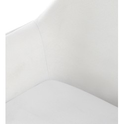 Tyylikäs ruokailutuoli pehmustetulla istuimella ja metallirungolla