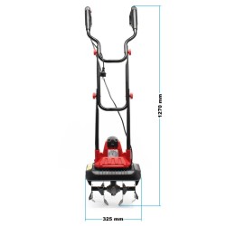 Sähkökäyttöinen puutarhajyrsin 1050 W, 16 terää, työstösyvyys 220 mm, työskentelyleveys 320 mm, 380 rpm