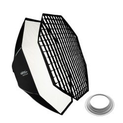 Walimex pro Essential oktagon softbox 150 cm kenno Bowens ja Hensel EH adapterit kuljetuslaukku