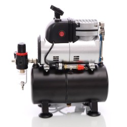 AF189 Airbrush kompressori yksisylinterinen 3 l säiliö max 6 bar painensäätin vesierotin painemittari