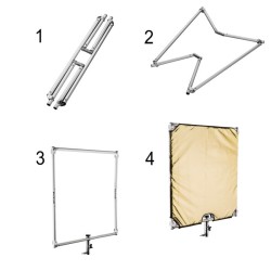 Walimex pro 5in1 diffuusoripaneeli 145 x 145 cm taitettava 21956