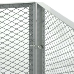 Metalliverkkokomposti 100 x 100 x 80 cm, 800 l, hopea, jauhemaalattu teräs