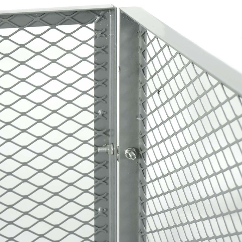 Metalliverkkokomposti 100 x 100 x 80 cm, 800 l, hopea, jauhemaalattu teräs