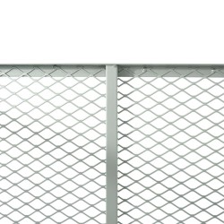 Metalliverkkokomposti 100 x 100 x 80 cm, 800 l, hopea, jauhemaalattu teräs