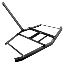 Tasoitusharava 190 x 98 cm ATV UTV ja puutarhatraktori hiiliteräs musta