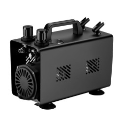 Airbrush-kompressori AS18TA 1/6 PS, 20–23 l/min, 1 l säiliö, kaksiaukkoiset liitännät