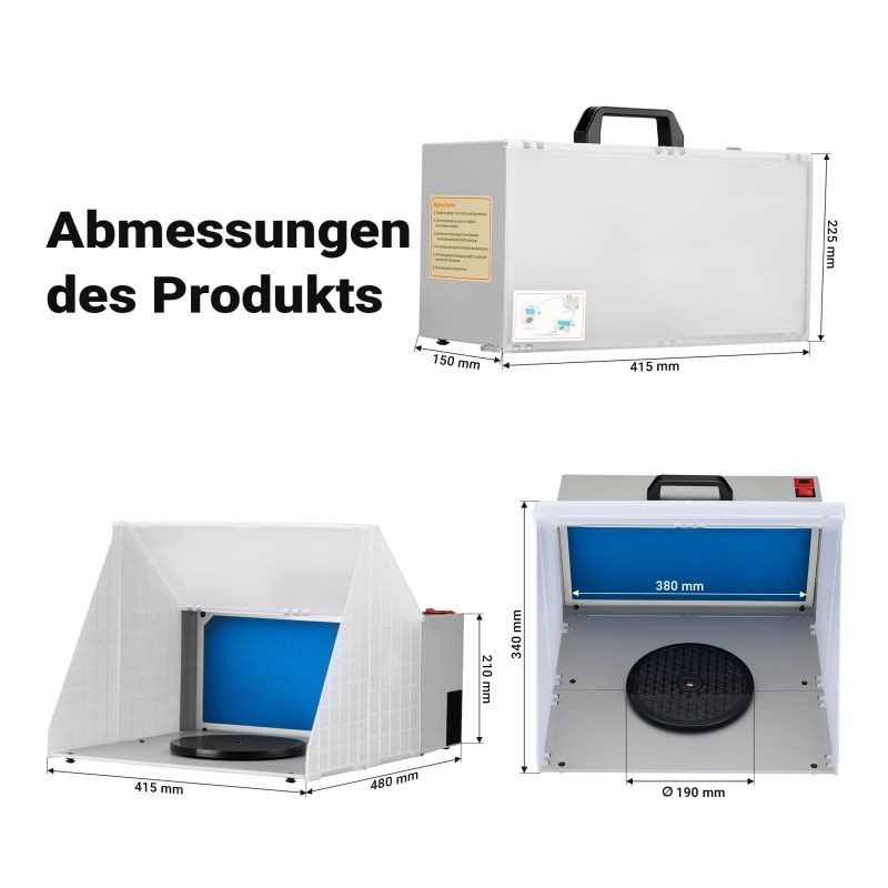 Airbrush-imujärjestelmä 4 m³/min, 47 dB, maalisumun poistoon, laajennettava