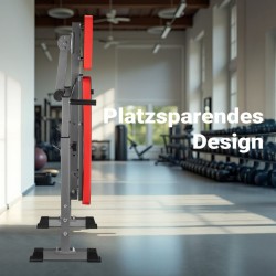 Säädettävä ja taittuva painonnostopenkki levytankituella, max 230 kg, musta