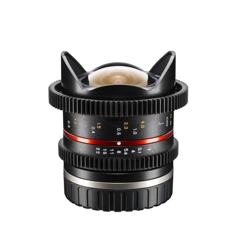 Walimex Pro 8mm f/3,1 VCSC kalansilmäobjektiivi valokuvaukseen ja videoon, Sony E-Mount, musta