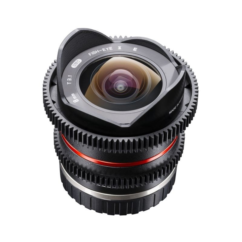 Walimex Pro 8mm f/3,1 VCSC kalansilmäobjektiivi valokuvaukseen ja videoon, Sony E-Mount, musta