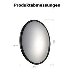 Kupera valvontapeili 60 cm, musta, 130° näkökenttä, sisätiloihin