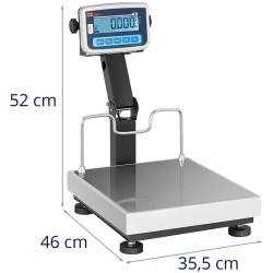 Tasovaaka 150 kg / 0,05 kg 40 x 35 cm LCD-näytöllä vahvistettu
