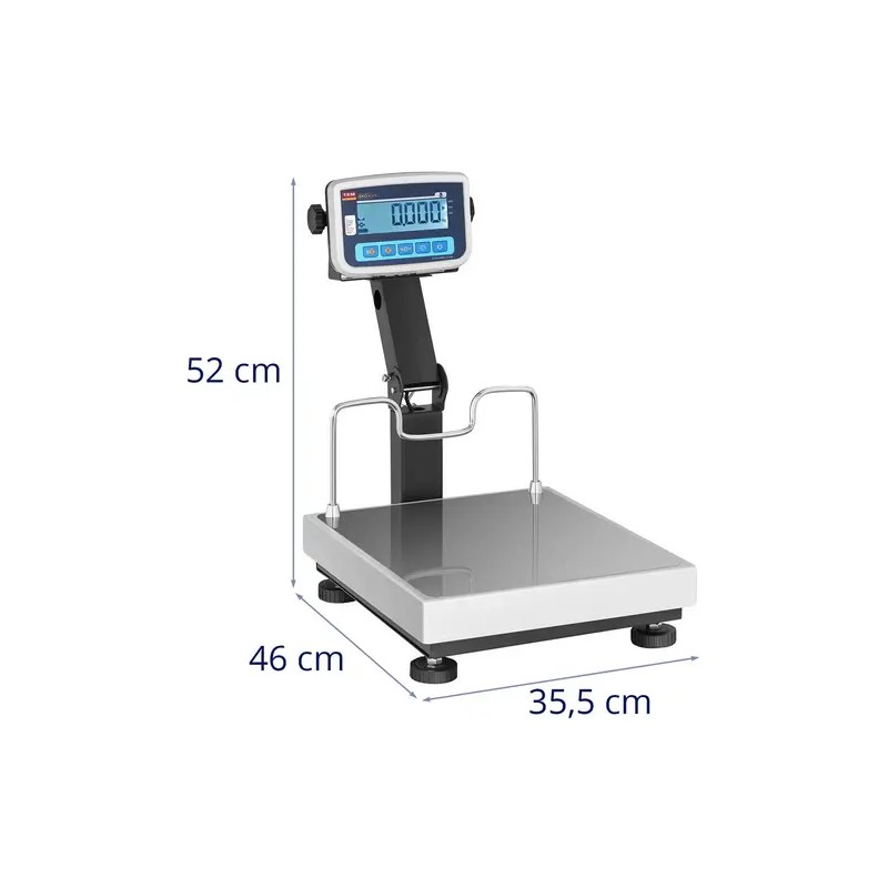 Tasovaaka 150 kg / 0,05 kg 40 x 35 cm LCD-näytöllä vahvistettu