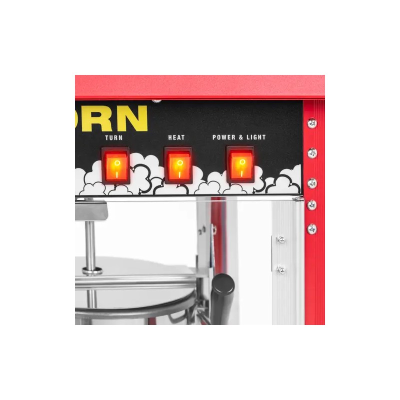Royal Catering Popcorn-kone 1500 W, 5-6 kg/h, punainen