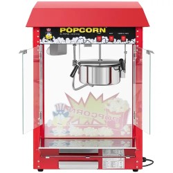 Royal Catering Popcorn-kone 1500 W, 5-6 kg/h, punainen