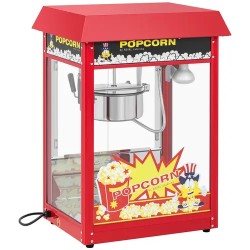 Royal Catering Popcorn-kone 1500 W, 5-6 kg/h, punainen
