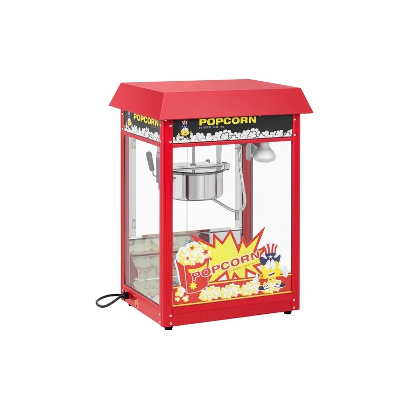 Royal Catering Popcorn-kone 1500 W, 5-6 kg/h, punainen