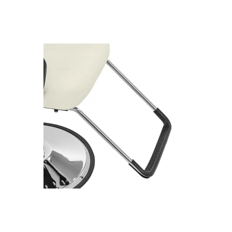 Parturi-kampaajan tuoli Keswick beige, istuinkorkeus 52-64 cm, max 150 kg, pää- ja jalkatuella