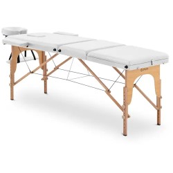 Taitettava hoitopöytä 185 x 70 cm säädettävä korkeus 62 86 cm 220 kg kantavuus valkoinen