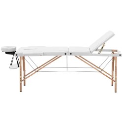 Taitettava hoitopöytä 185 x 70 cm, säädettävä korkeus 62-86 cm, 220 kg kantavuus, valkoinen