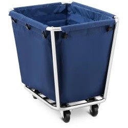Royal Catering RCWW 4 pyykkivaunu 300 l ruostumaton teräs ja PVC