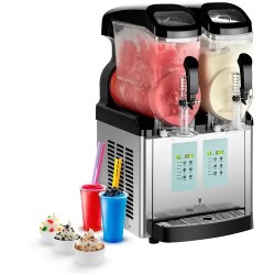 Royal Catering Slush kone 2 x 8 l LED näytöllä ja jäätelötoiminnolla