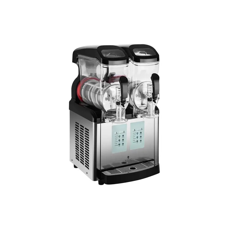 Royal Catering Slush-kone 2 x 8 l LED-näytöllä ja jäätelötoiminnolla