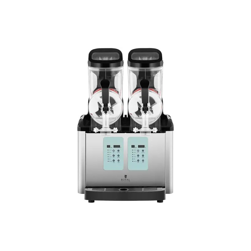 Royal Catering Slush-kone 2 x 8 l LED-näytöllä ja jäätelötoiminnolla